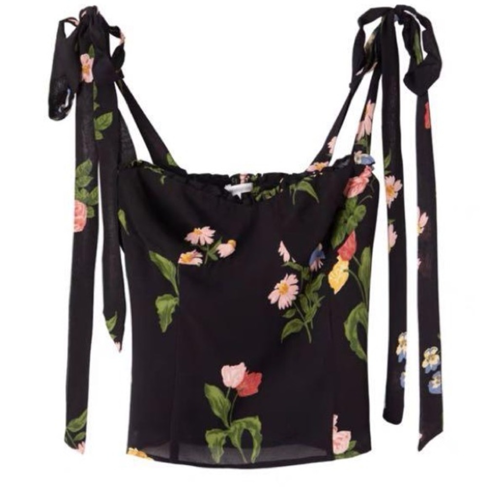 Reformation Blanca top in Night Bloom